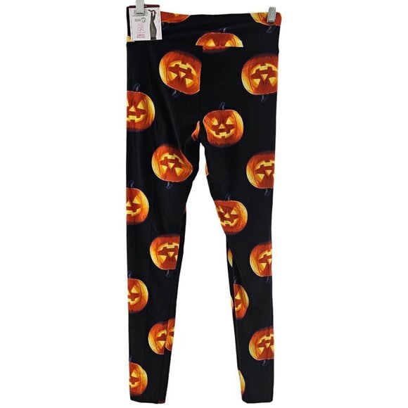 No Boundaries Halloween Jack O Lantern Sueded Ankle Leggings – Small or XXXL - Picture 16 of 16